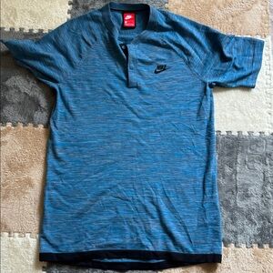 Nike tech Heathered Blue Polo Shirt